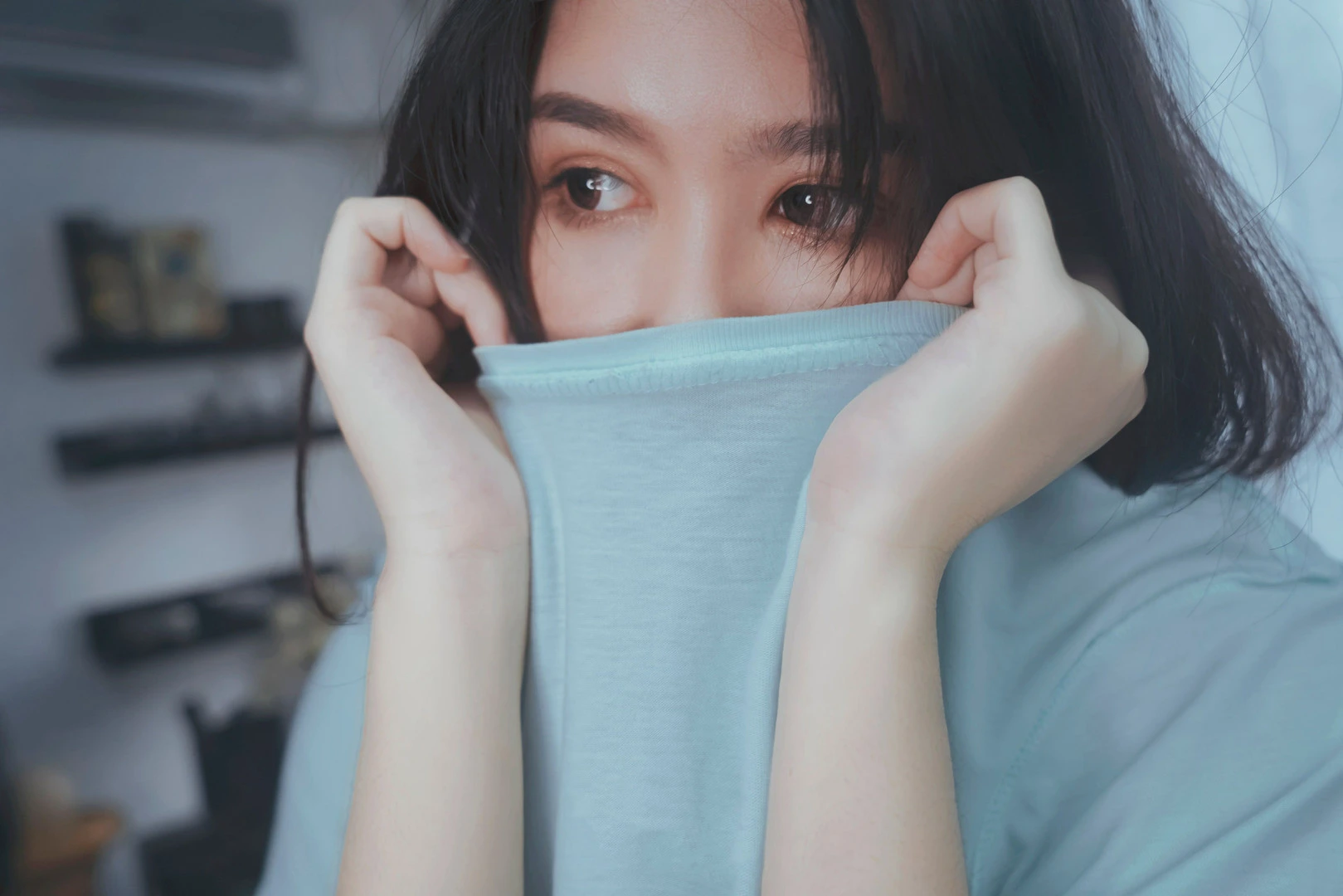 角色扮演写真风格专题 LeoChen浅色服装长发近距离写真