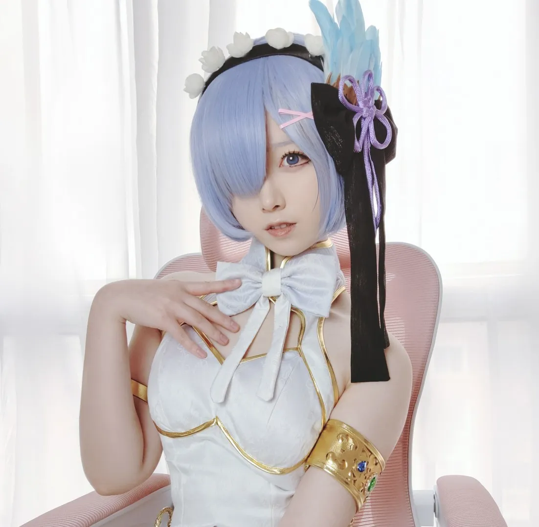 Asagiriai(愛ちゃん)浅蓝短发幻想角色Cosplay写真