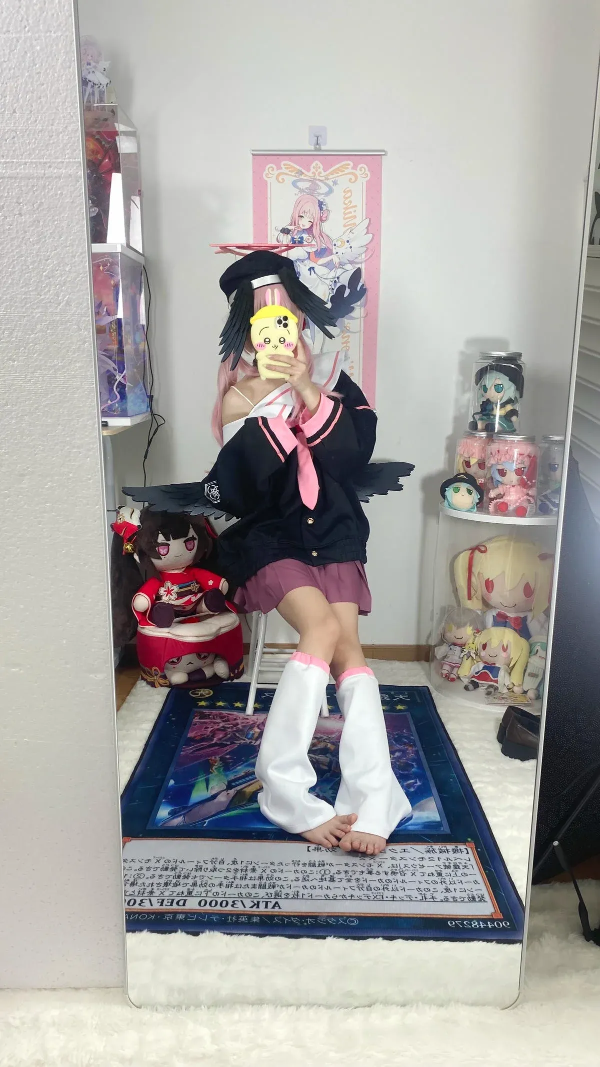 角色扮演专题 Limerence黑色羽翼粉色服装COS角色造型
