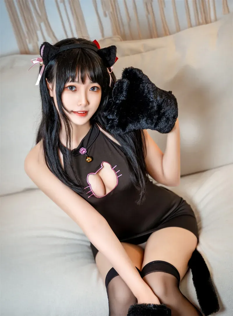 角色扮演专题 lovely呆玄黑色猫耳服装角色扮演图片