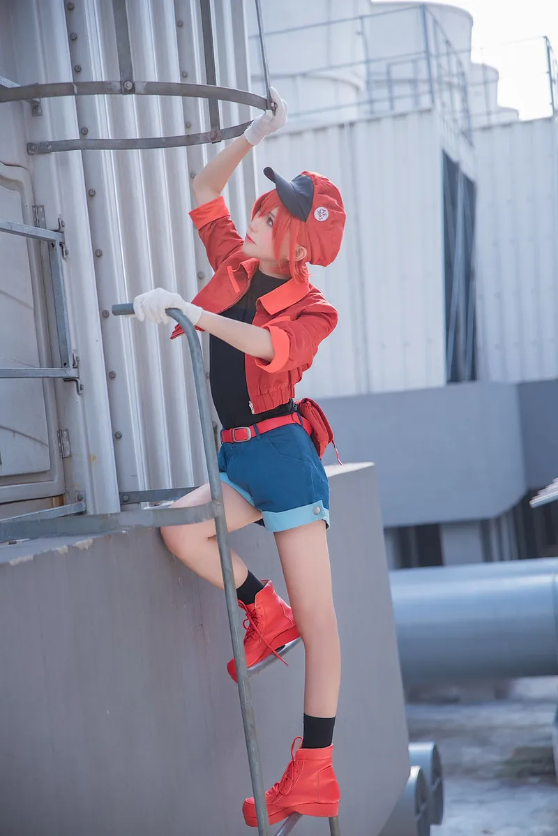 Kitaro绮太郎红色服装户外角色扮演造型