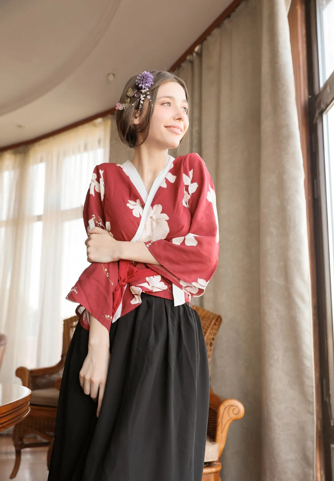 MliaAzulTokyoDoll红色服装站姿东方主题写真
