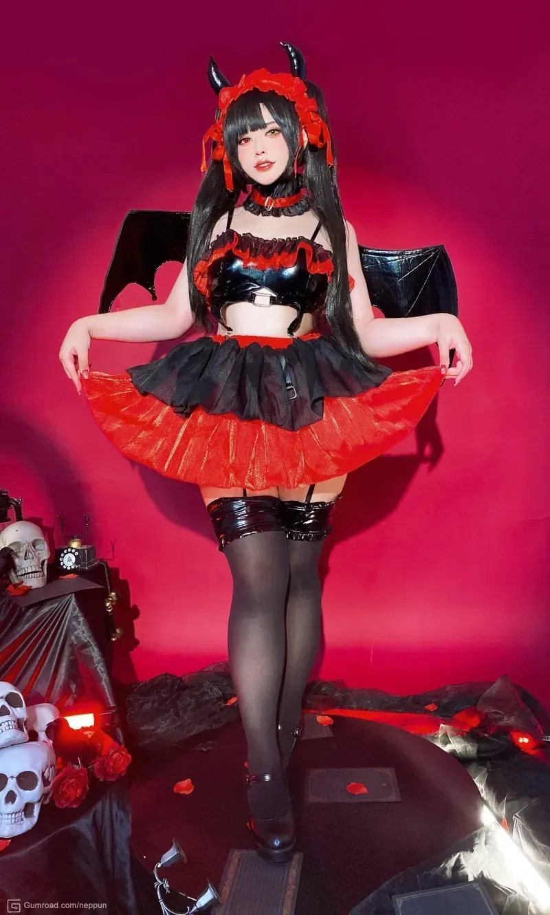 neppuネップ红黑幻想风角色cosplay场景造型