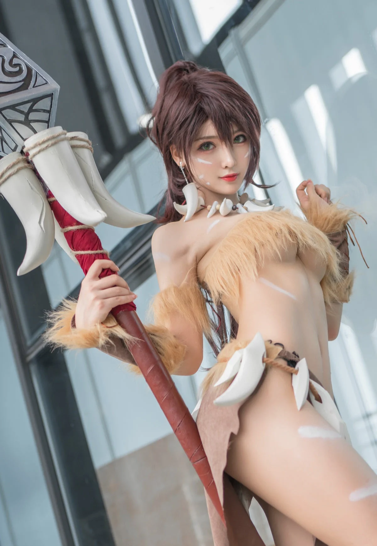 只是简言 cosplay 视觉作品整理 棕色发型搭配兽角元素服装的幻想角色扮演造型