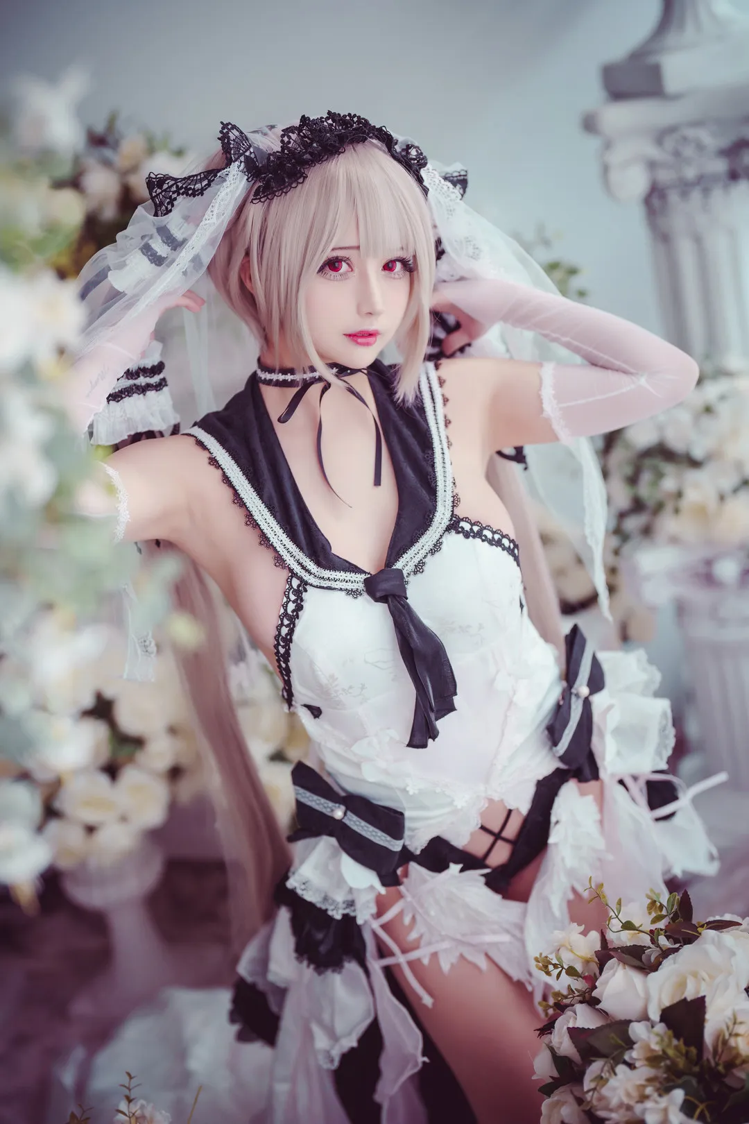 沖田凛花rinka角色扮演作品整理 沖田凛花rinka黑白女仆服饰长发角色造型