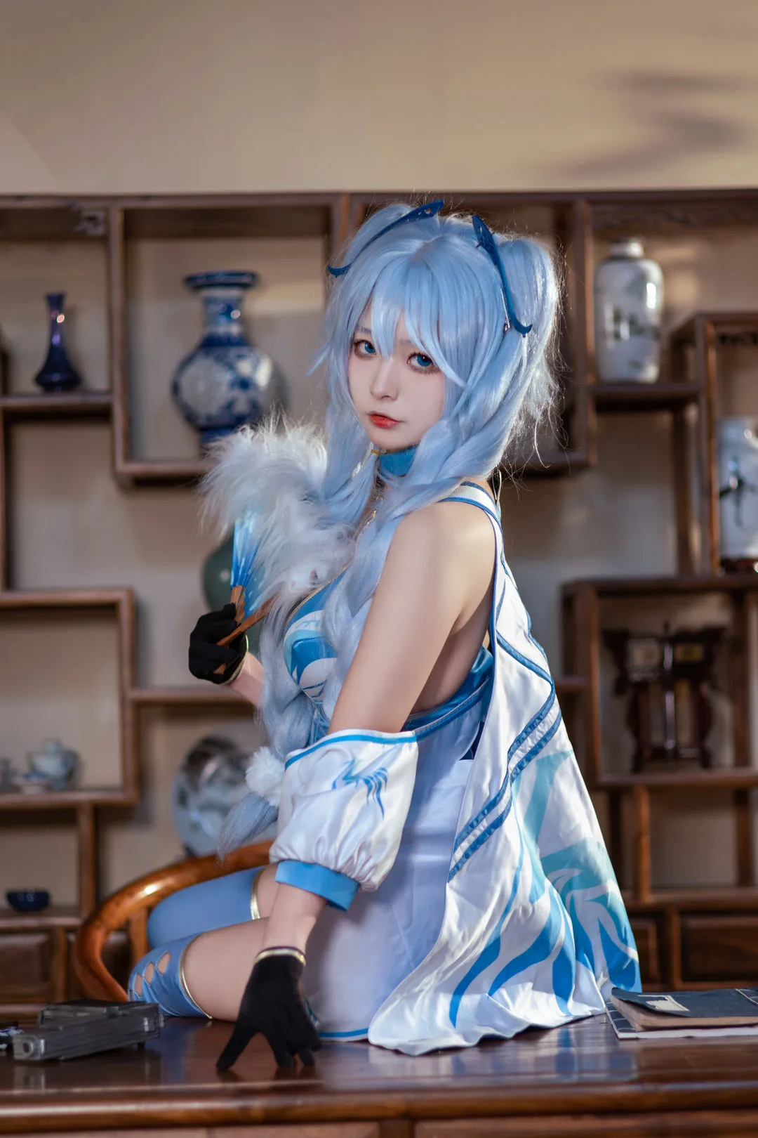 yuuhui玉汇cosplay风格作品参考 yuuhui玉汇蓝白角色服装造型照片