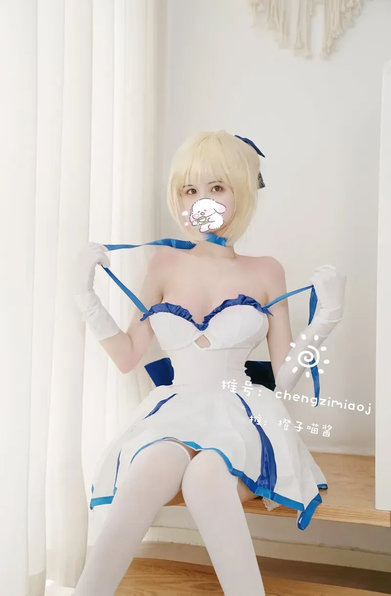 糖果果candy cosplay风格作品整理 白蓝配色角色服装造型