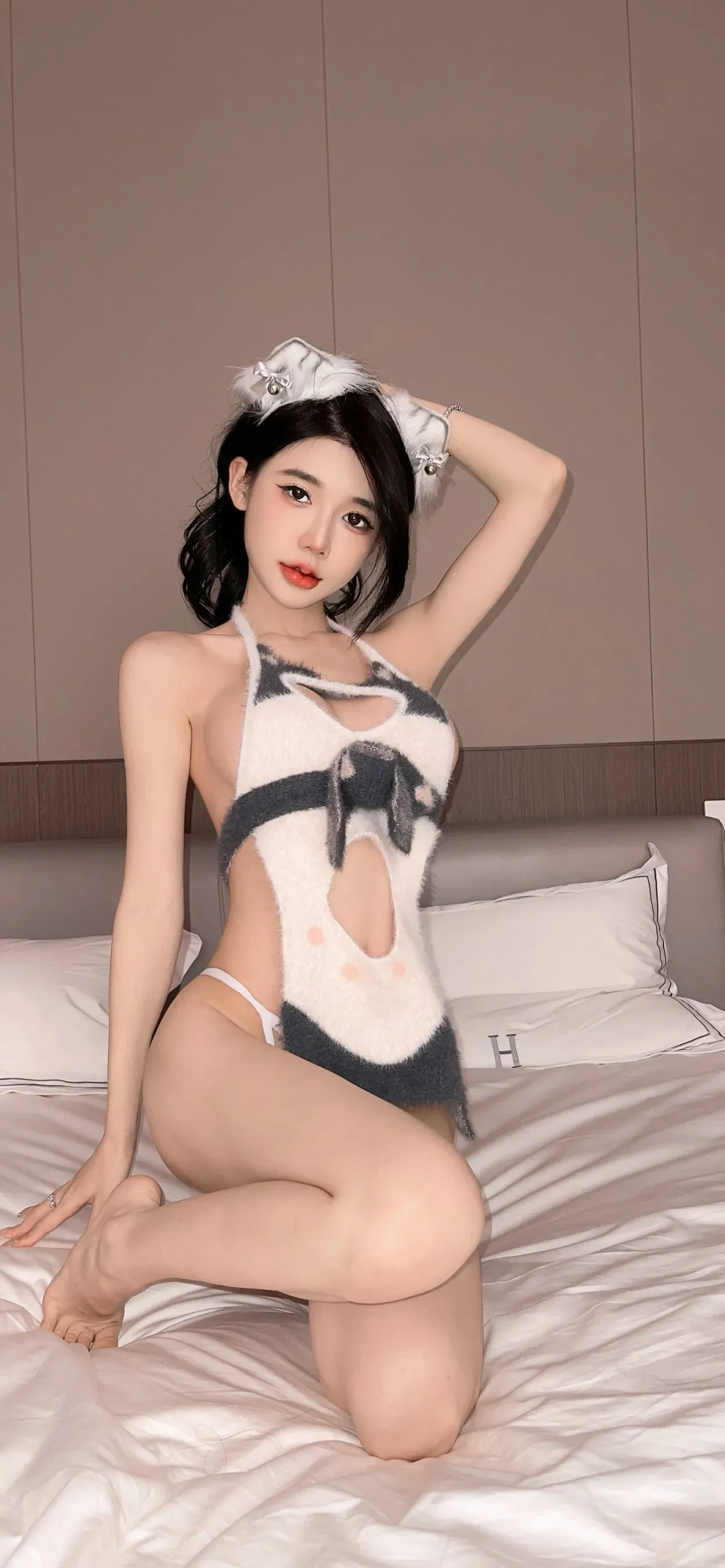 G44不会受伤角色扮演作品整理 黑白色系幻想服装搭配头饰的角色造型