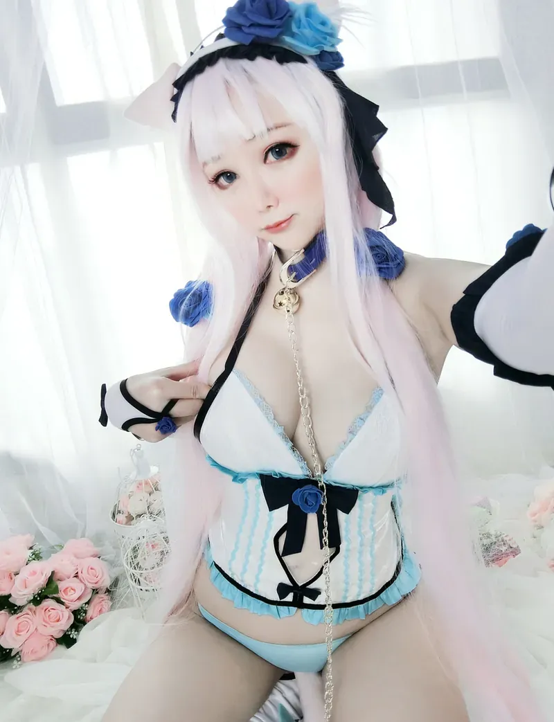 KitkatCosplay9角色扮演作品整理 白蓝色角色服装室内造型