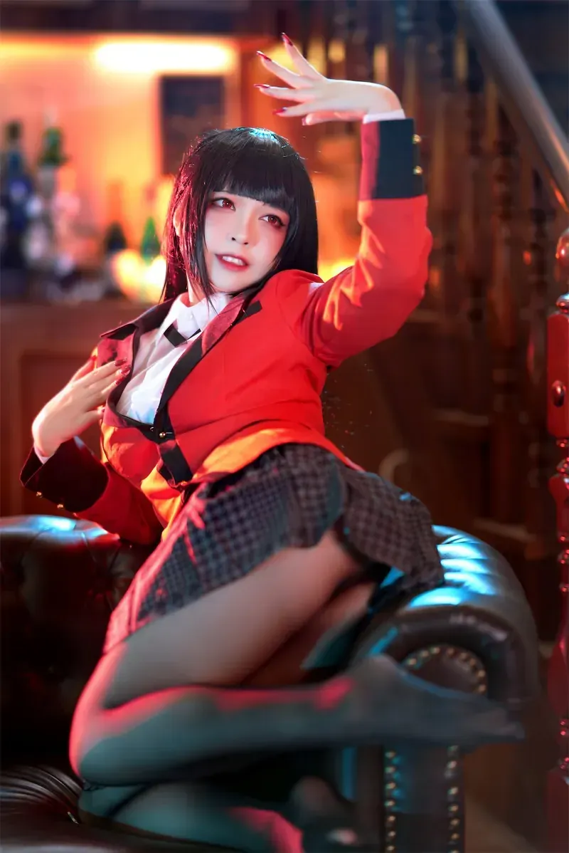 PingPing cosplay角色风格作品整理 PingPing红色服装角色扮演场景