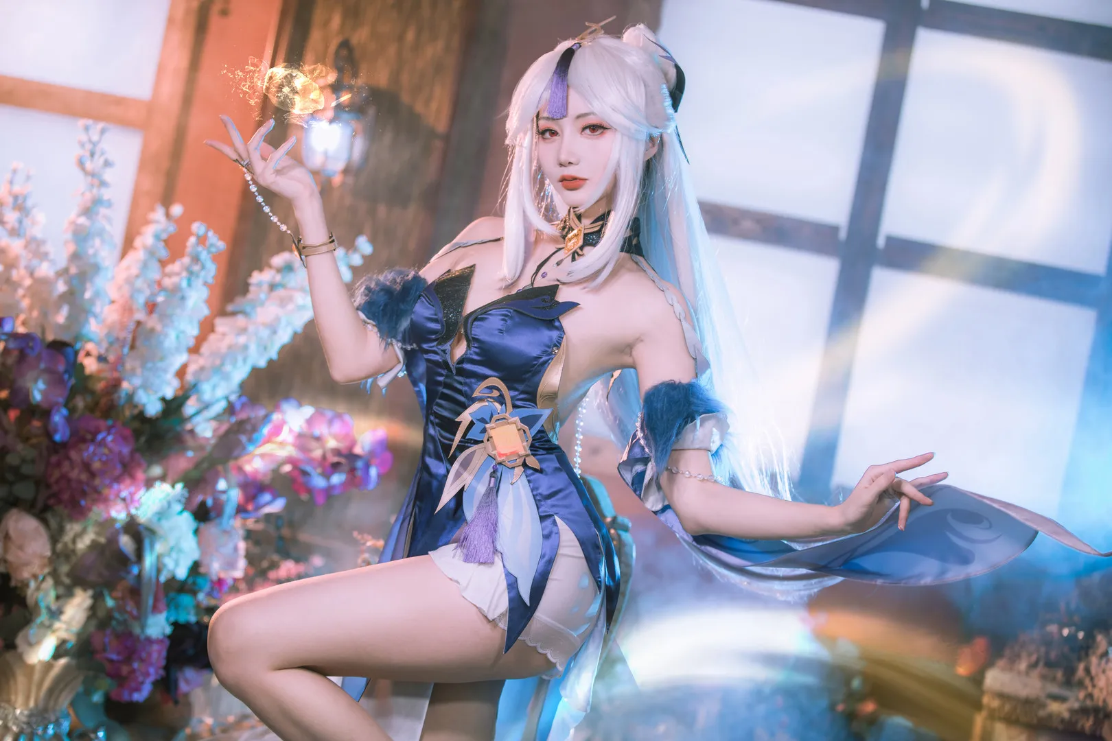 如月灰 cosplay 角色风格作品整理 黑色服装角色扮演照片