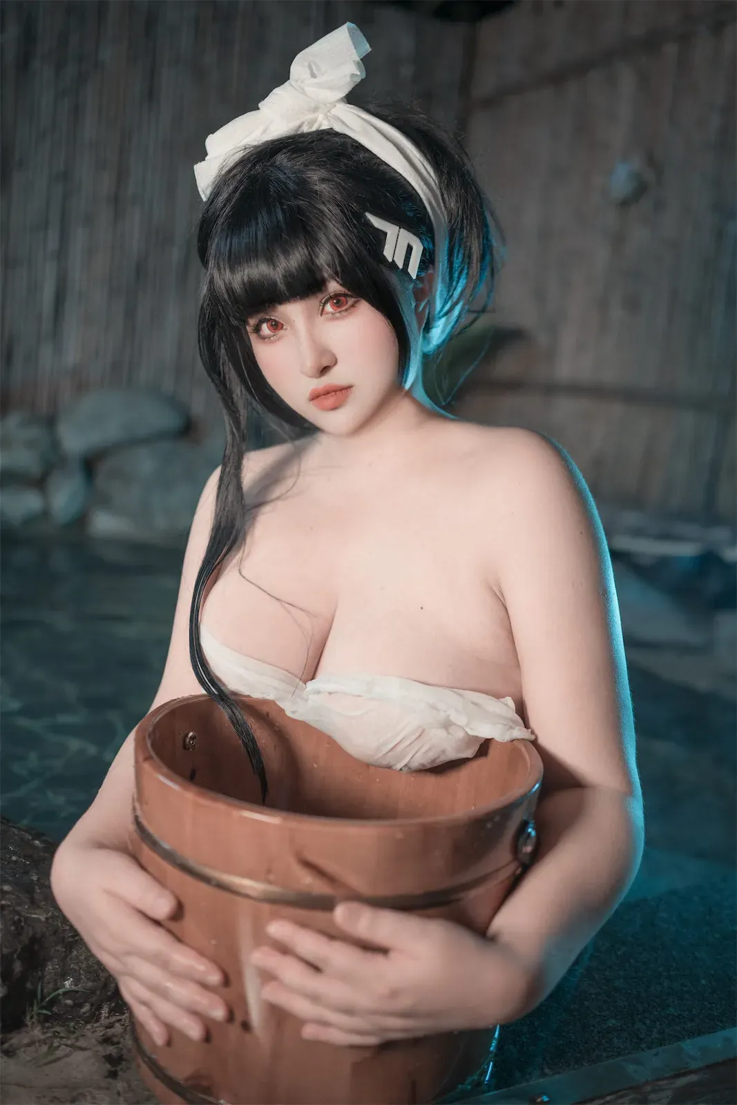 夏鸽鸽不想起床cosplay角色写真作品整理 黑发白色头饰角色写真