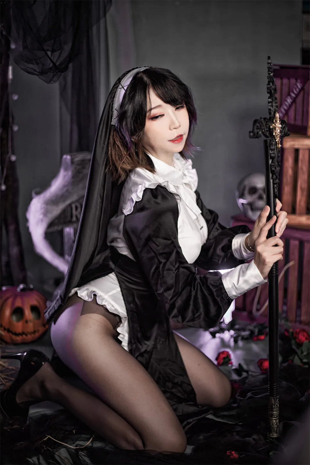 uki雨季角色扮演风格作品整理 uki雨季黑白角色服装造型展示
