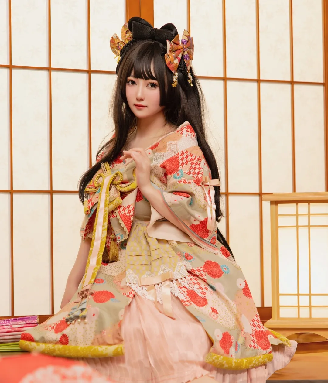 木之本澜cosplay角色写真风格作品参考 和风场景中的角色服装写真